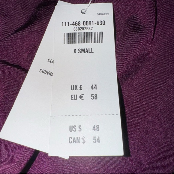 Abercrombie & Fitch One Shoulder Cutout Swimsuit XS Magenta Purple NWT - Picture 5 of 7